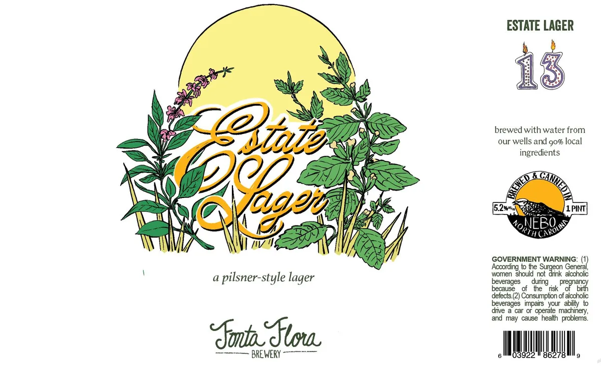 Estate Lager label