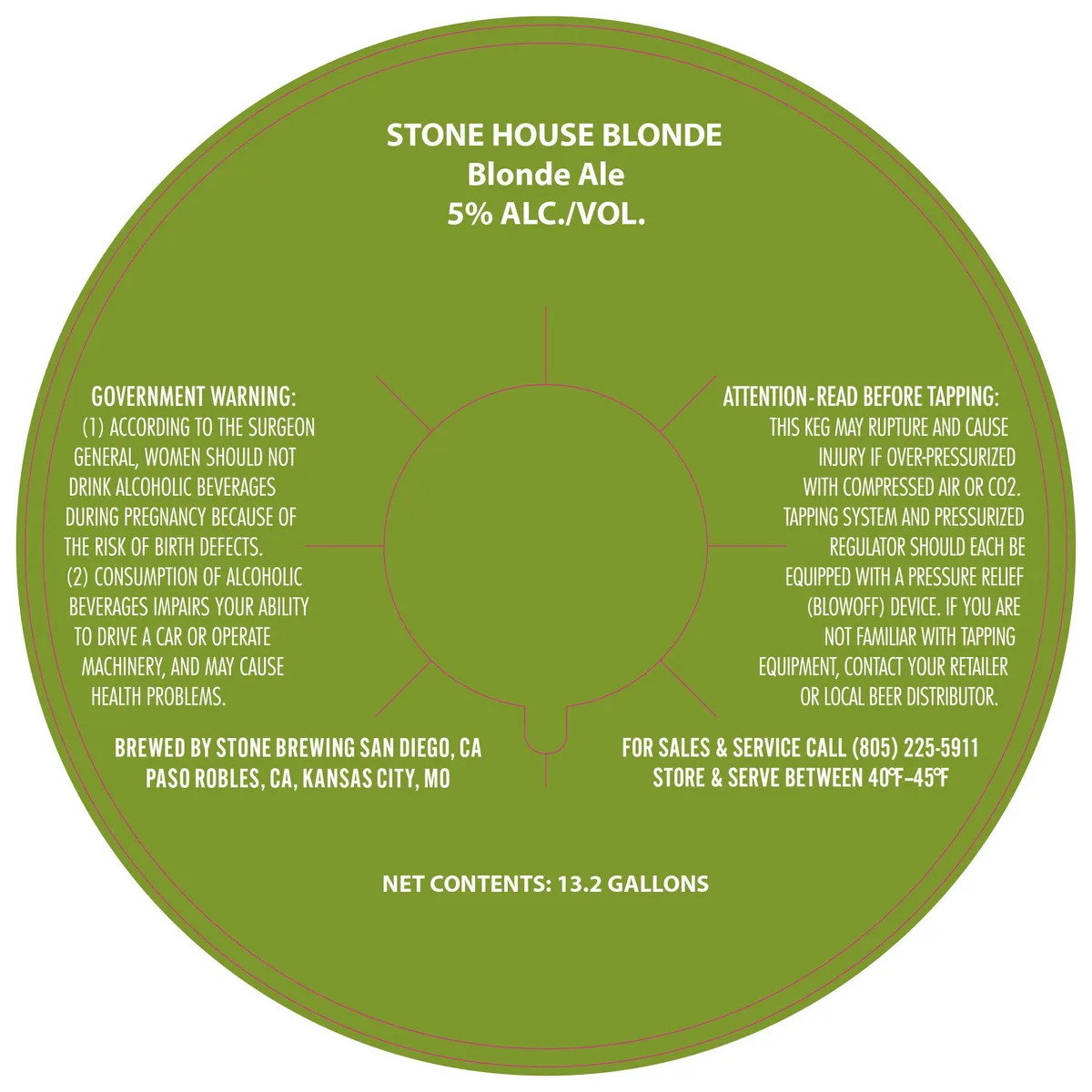 Stone House Blonde label