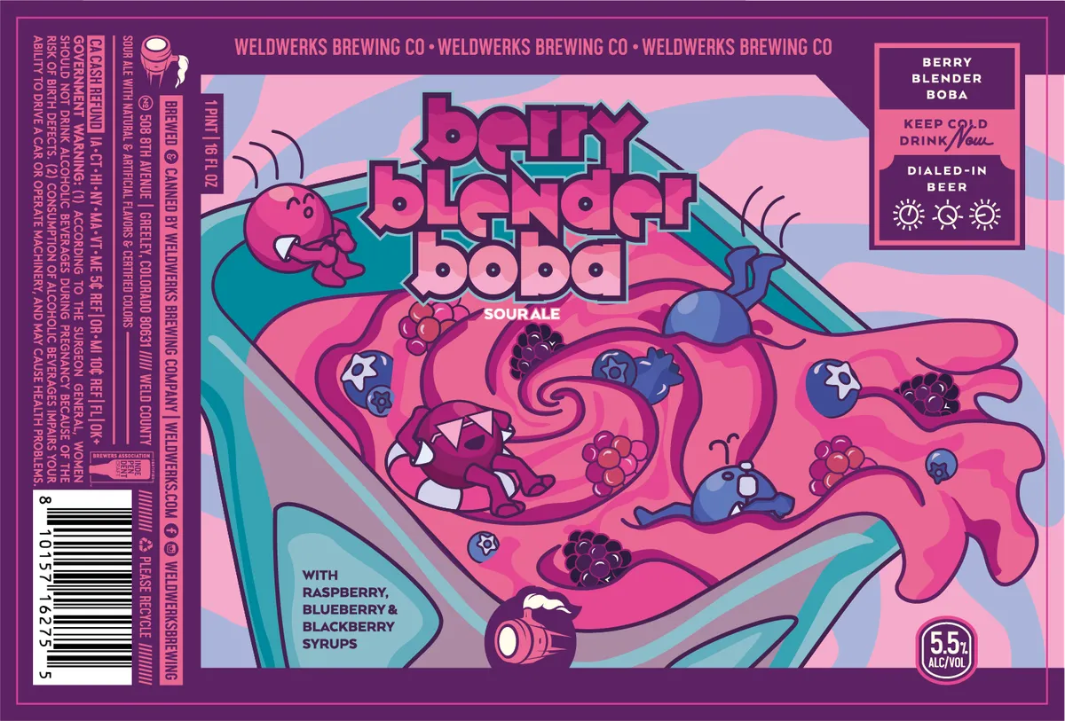 Berry Blender Boba label