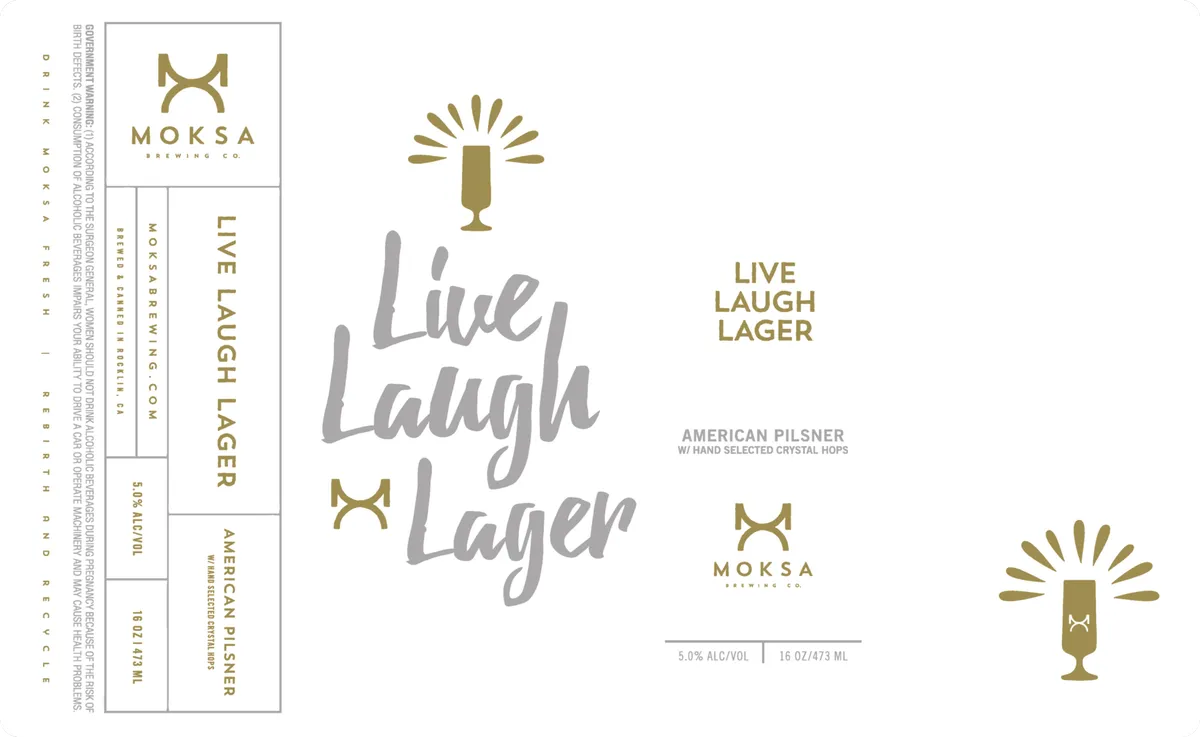 Live Laugh Lager label