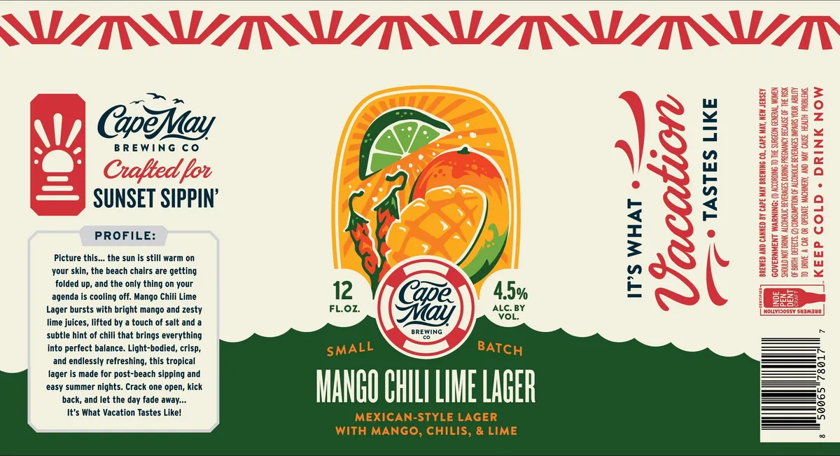 Mango Chili Lime Lager label