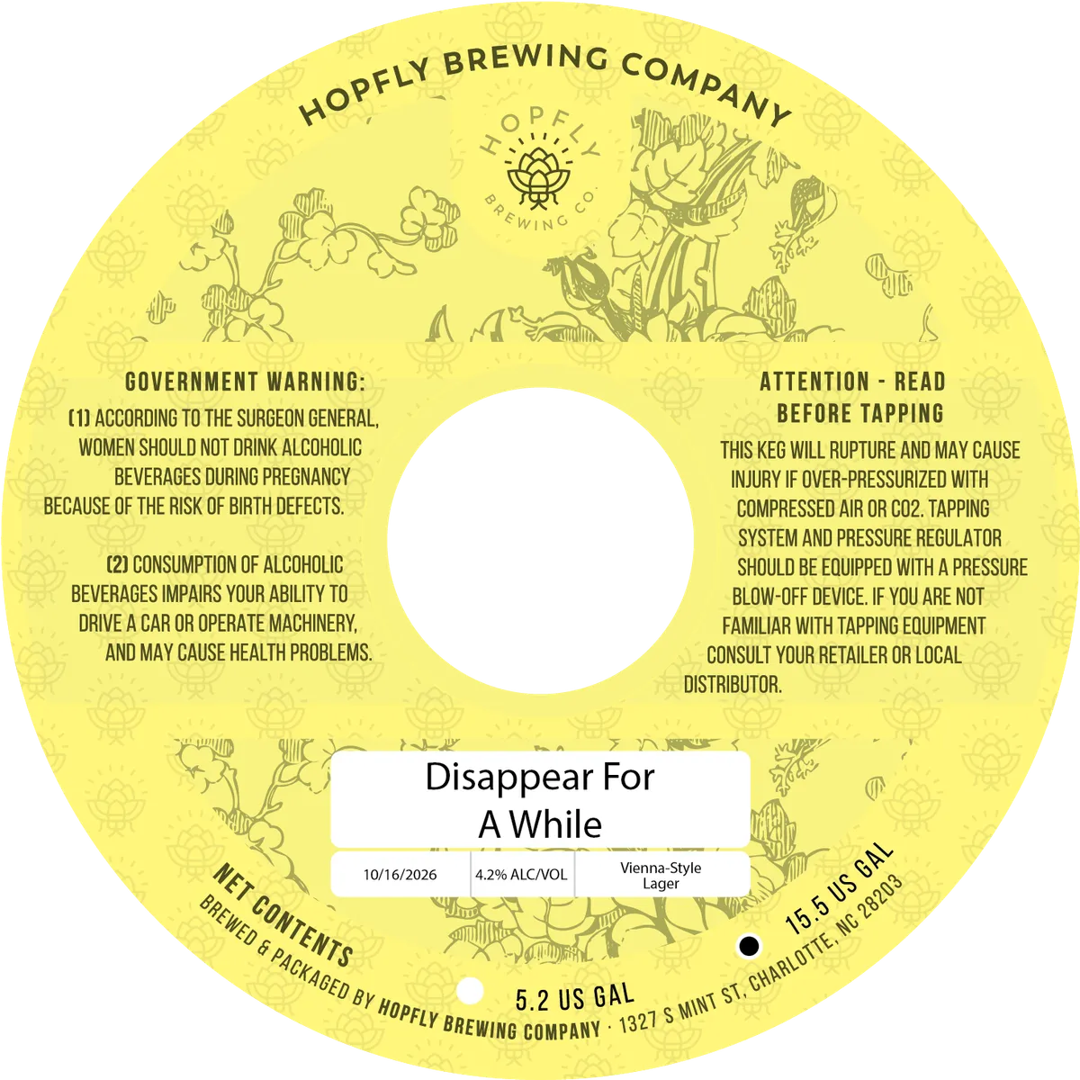 Disappear For A While label