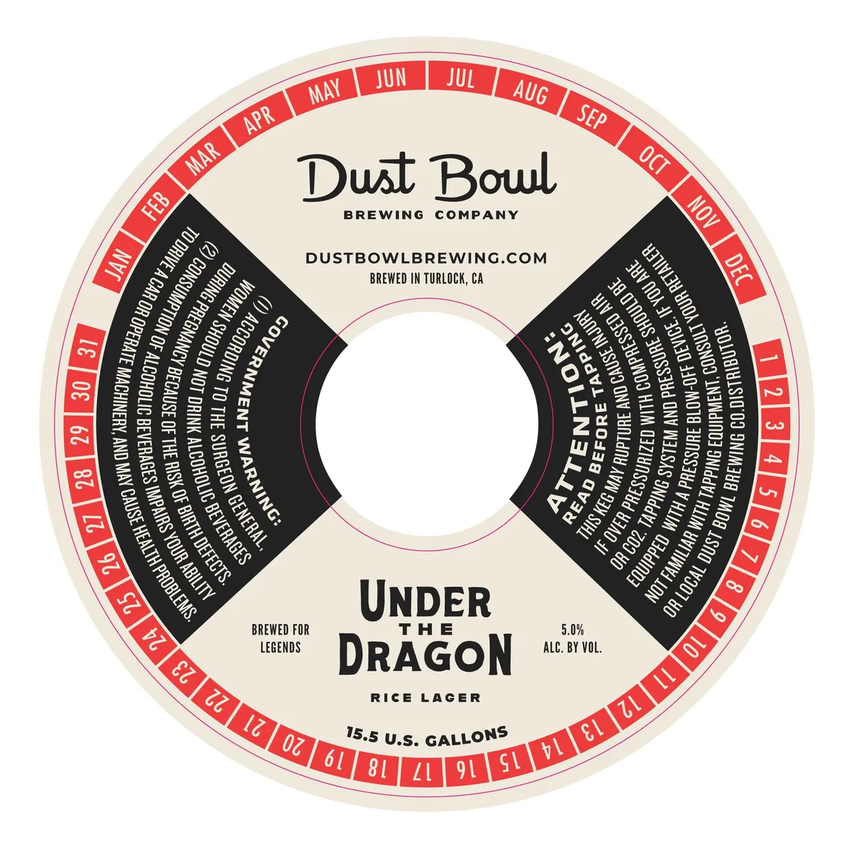 Under the Dragon Rice Lager label