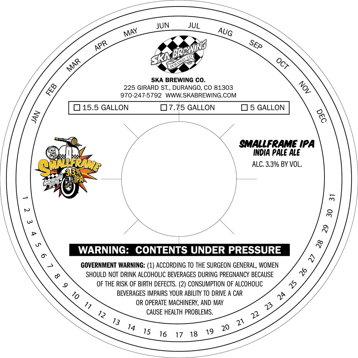 Smallframe IPA label