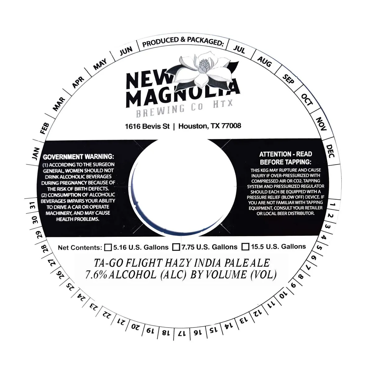 Ta-Go Flight Hazy India Pale Ale label
