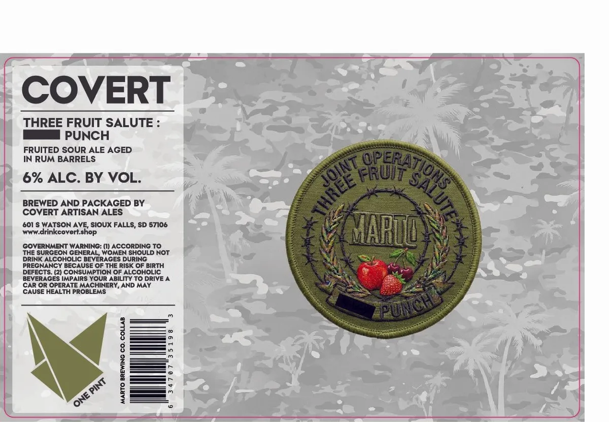 Three Fruit Salute: Punch label
