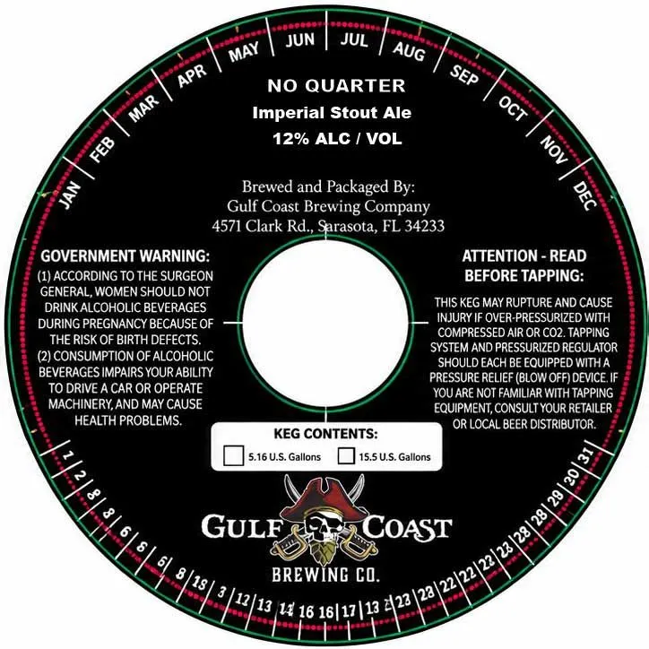 No Quarter Imperial Stout label