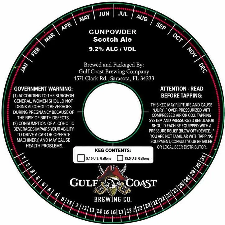 Gunpowder Scotch Ale label