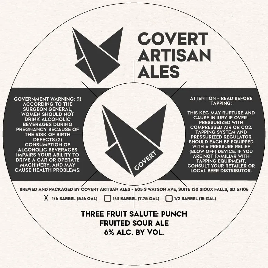 Three Fruit Salute: Punch label