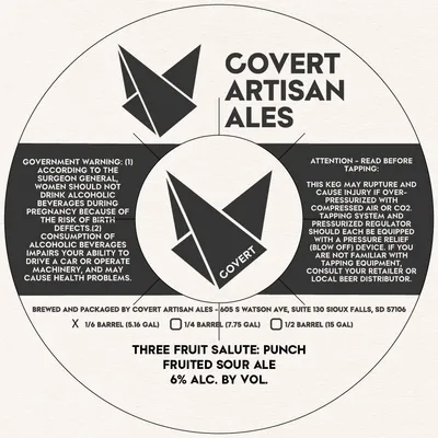 Three Fruit Salute: Punch label