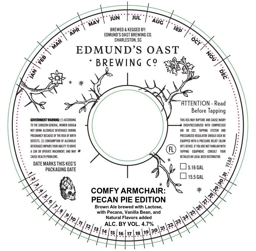 Comfy Armchair: Pecan Pie Edition label
