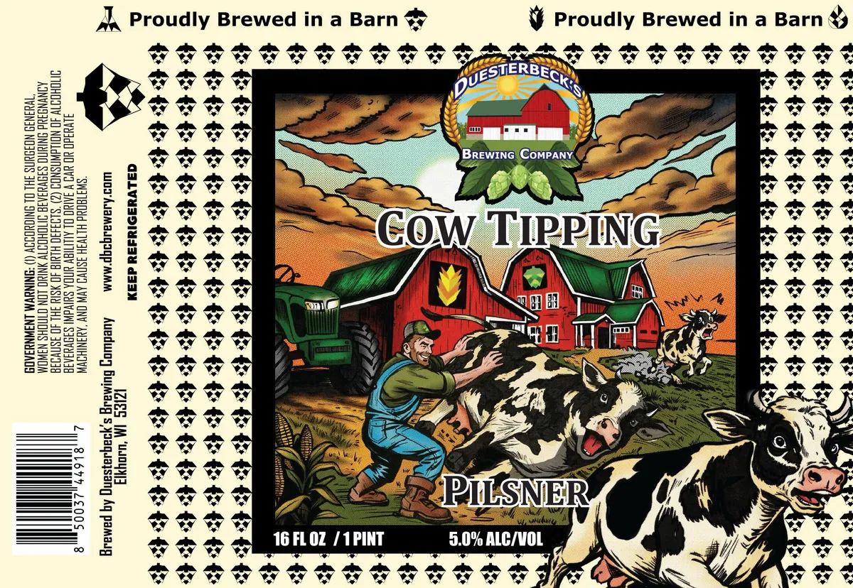 Cow Tipping Pilsner label