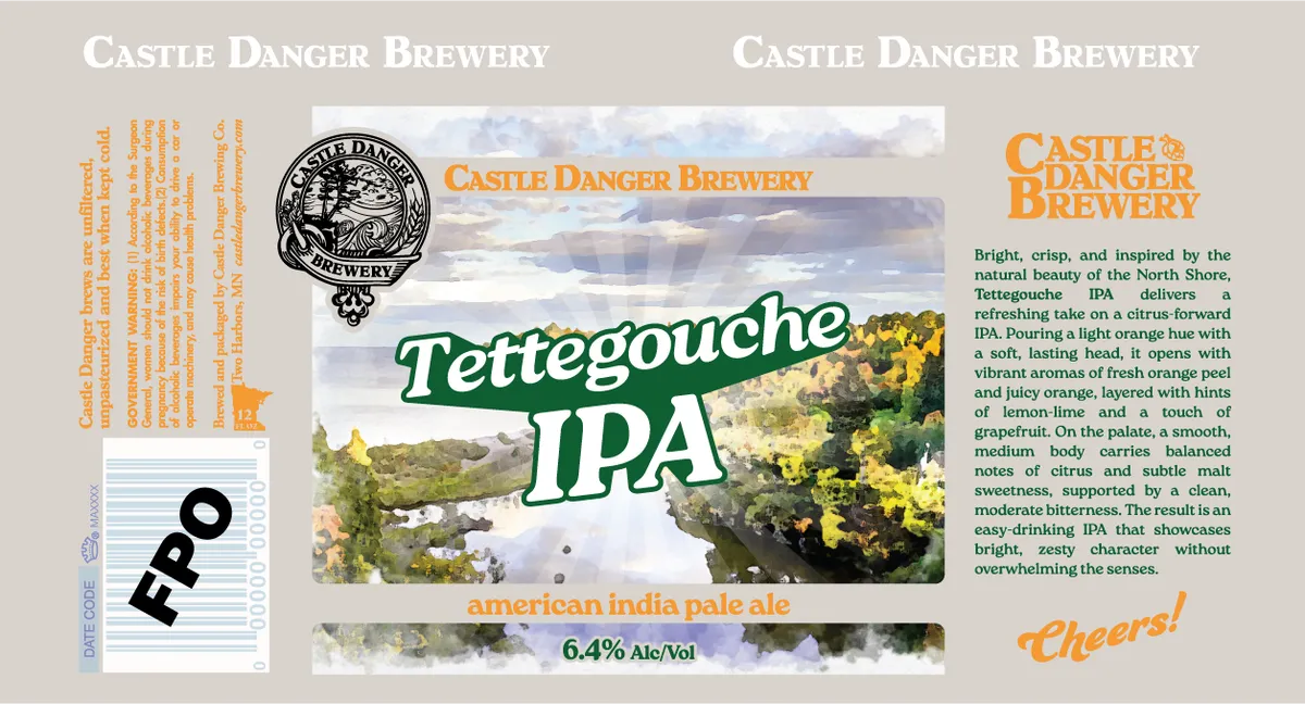 Tettegouche IPA label
