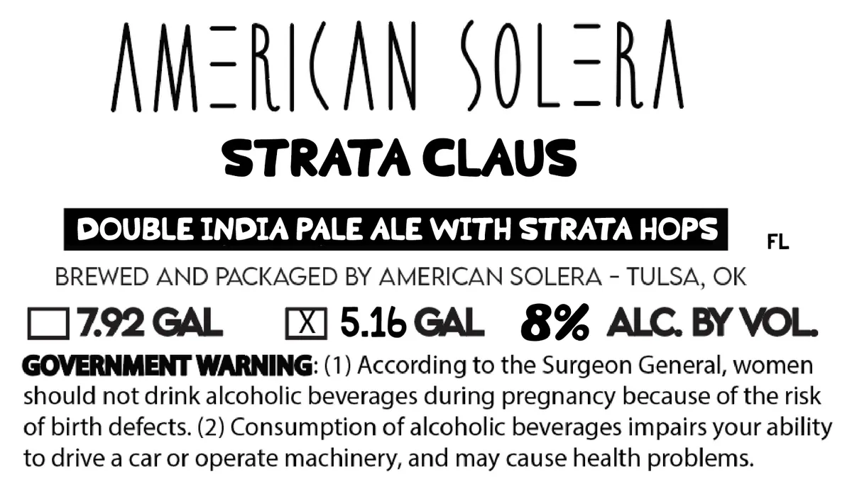 Strata Claus label