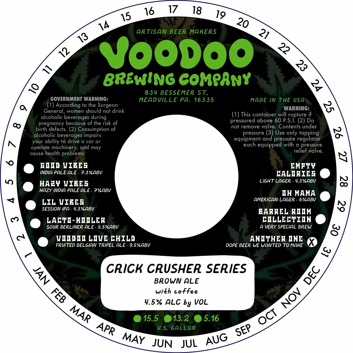 Crick Crusher Series label