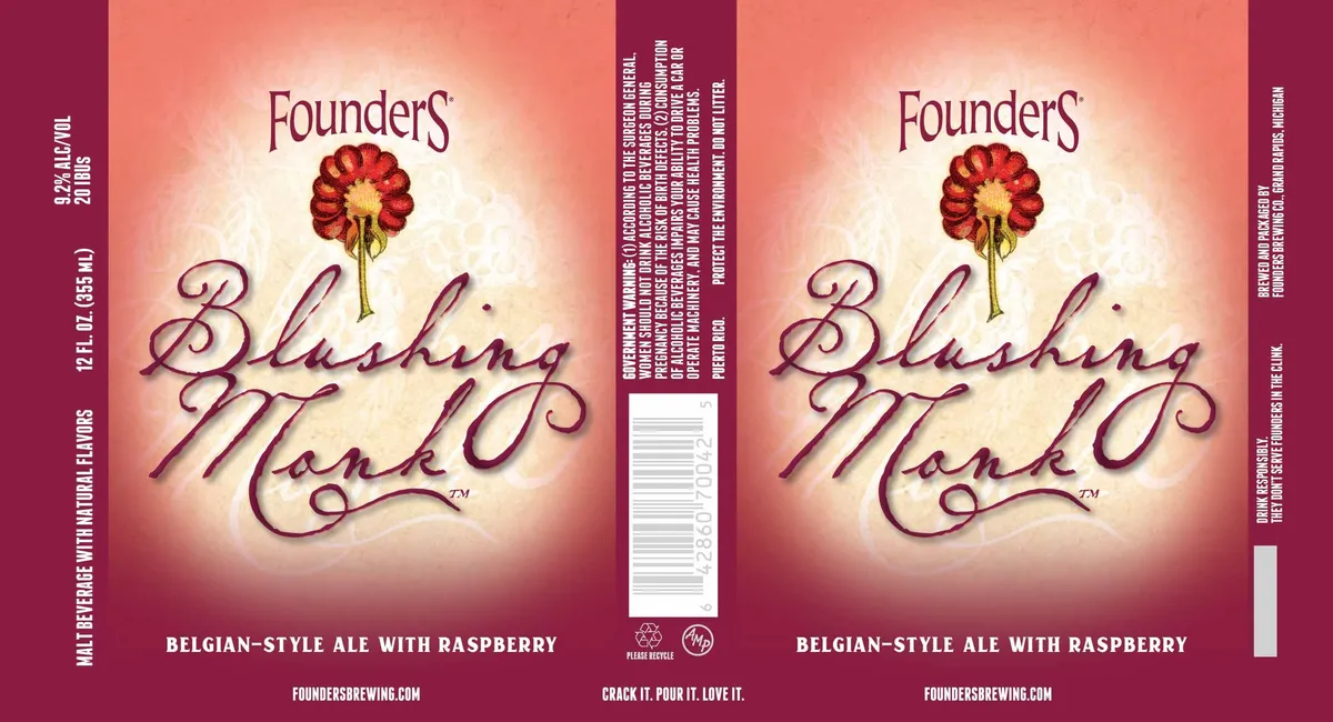 Blushing Monk label