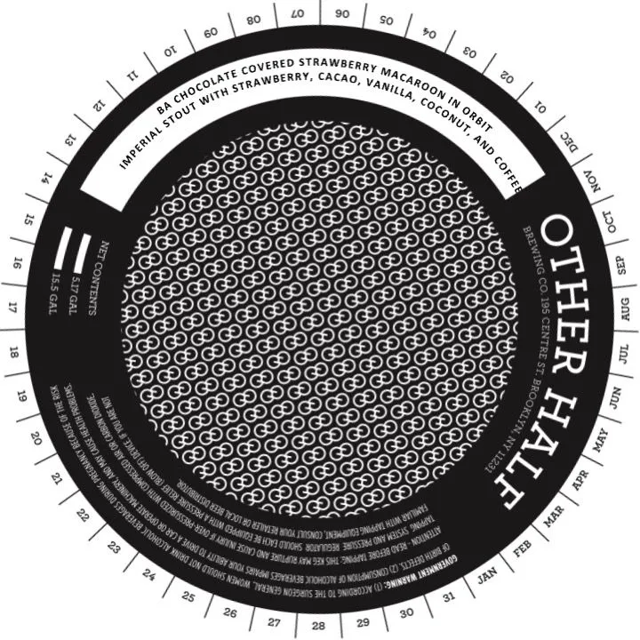 BA Chocolate Covered Strawberry Macaroon In Orbit label