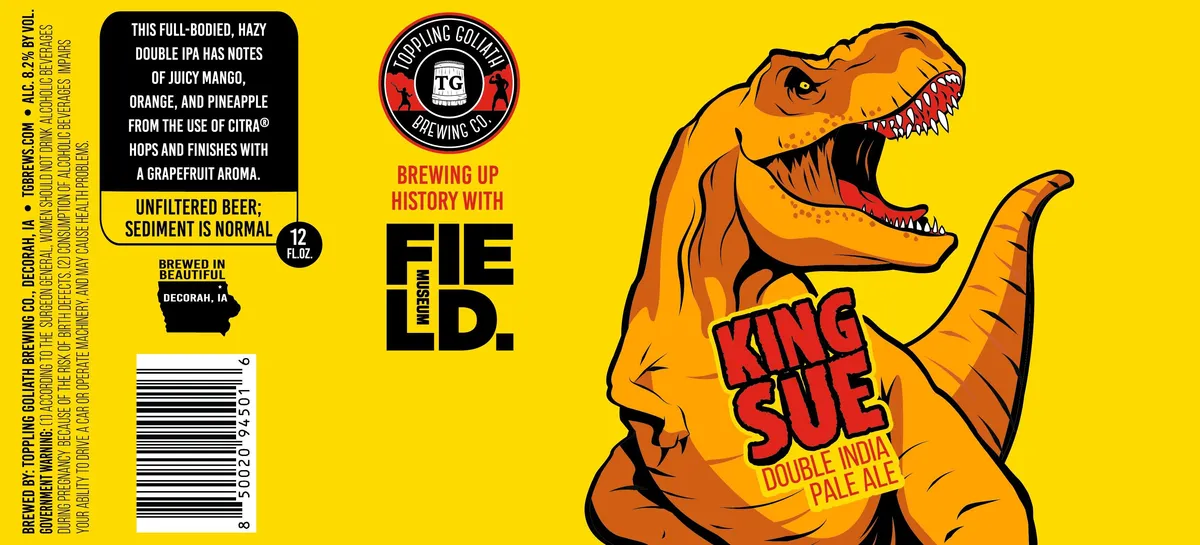 King Sue label art — TOPPLING GOLIATH BREWING CO.