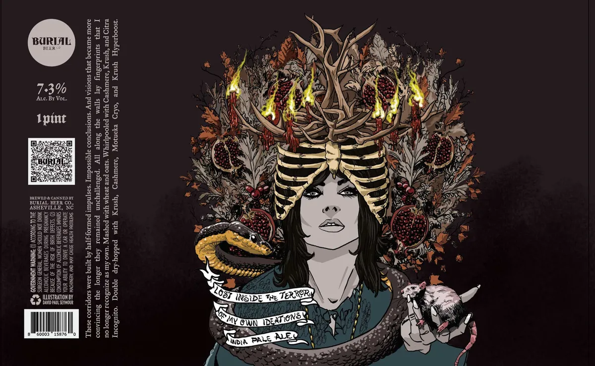 Lost Inside the Terror of My Own Ideations label art — BURIAL BEER CO.