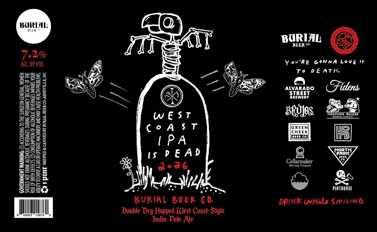 West Coast IPA Is Dead label