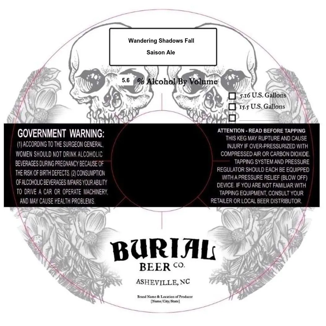 Wandering Shadows Fall label