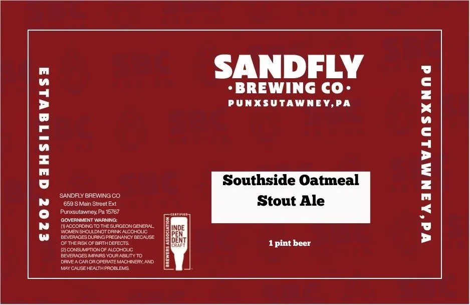 Southside Oatmeal Stout Ale label