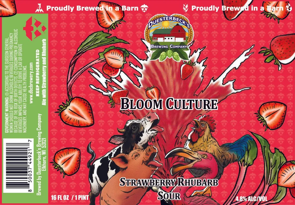 Strawberry Rhubarb Sour label