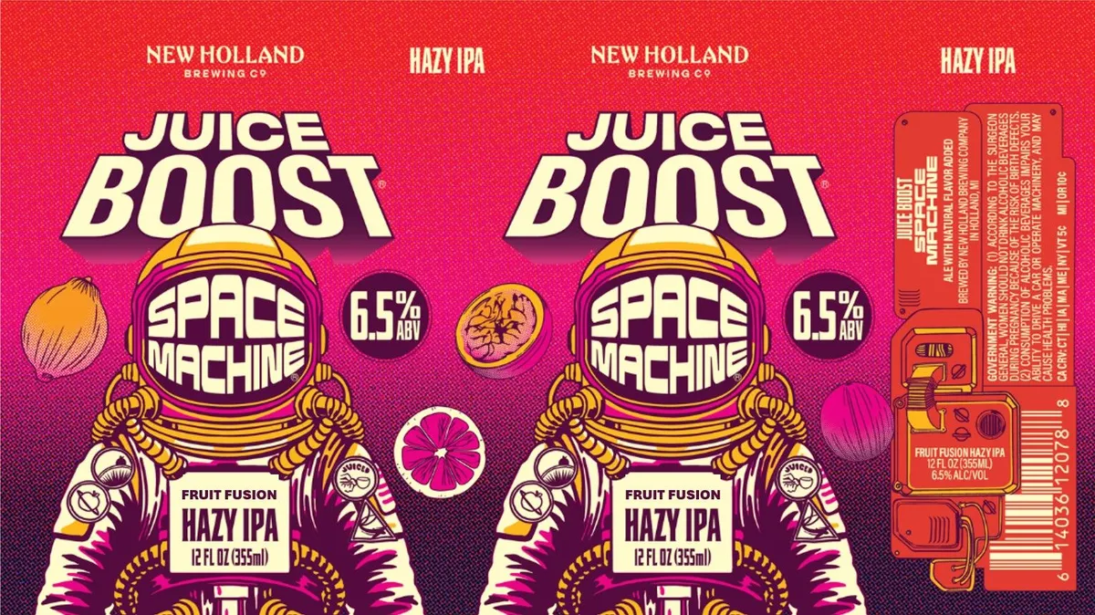Juice Boost label art — SPACE MACHINE