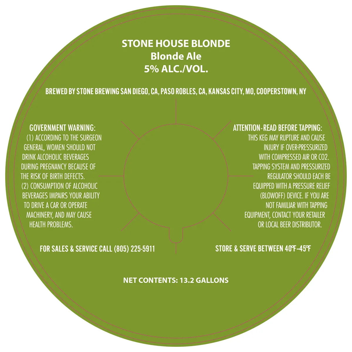 Stone House Blonde label art — STONE BREWING