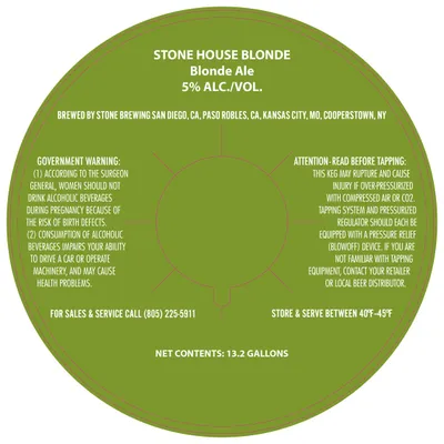 Stone House Blonde label