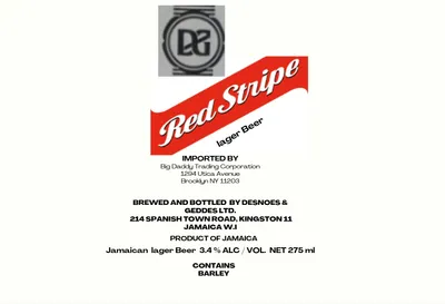 Red Stripe label