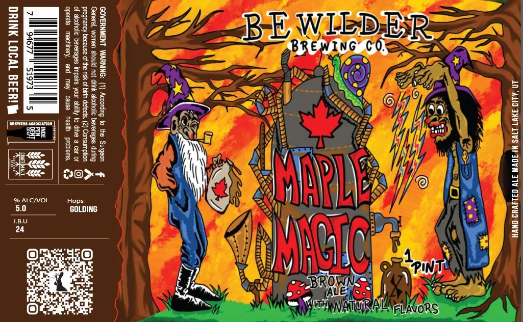 Maple Magic label art — BEWILDER BREWING CO