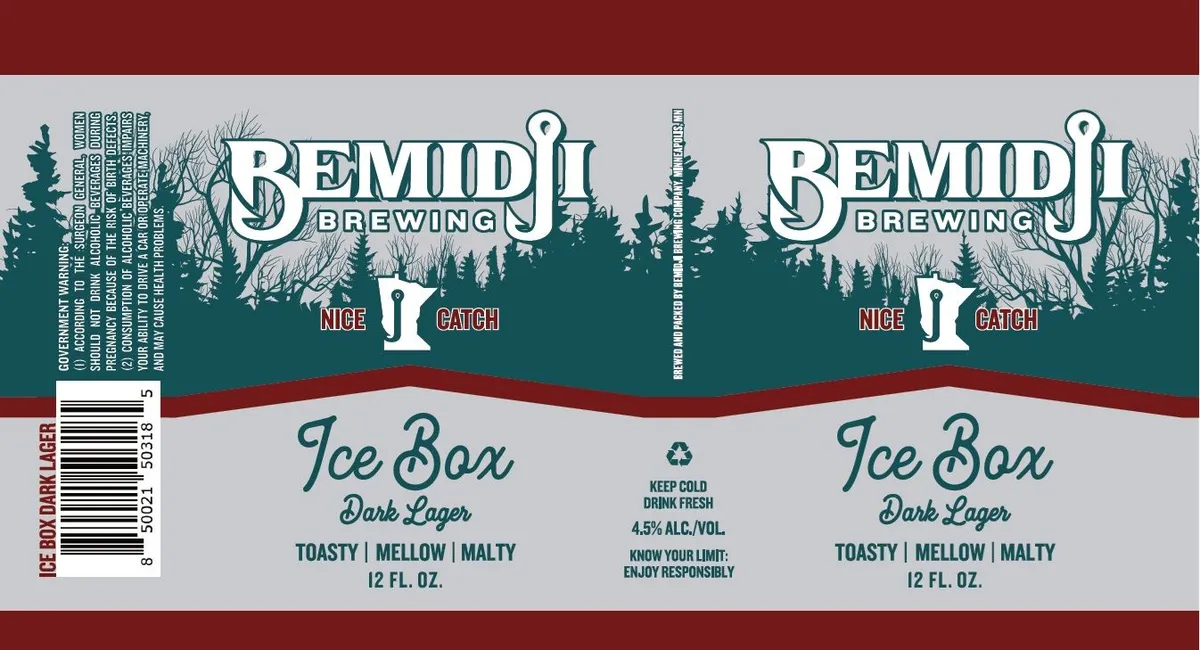 Ice Box Dark Lager label