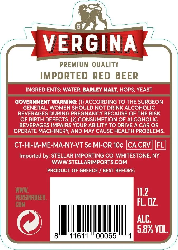 Red Amber Lager label