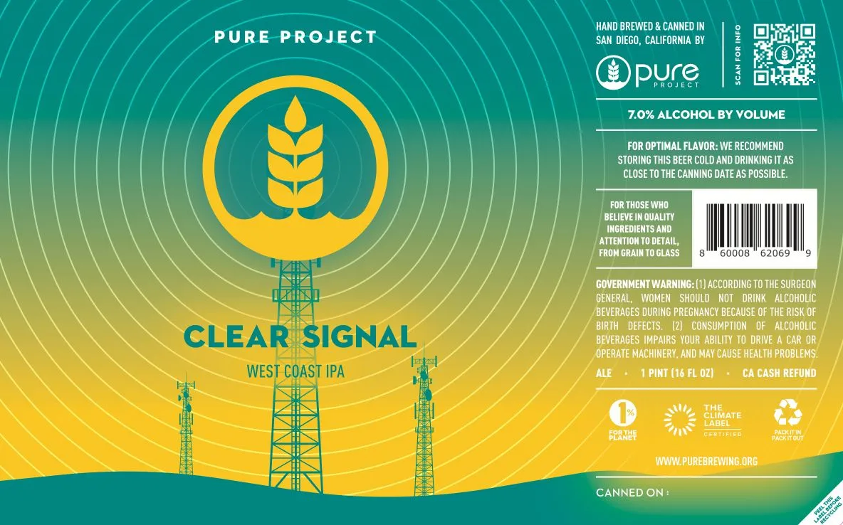 Clear Signal label art — PURE PROJECT