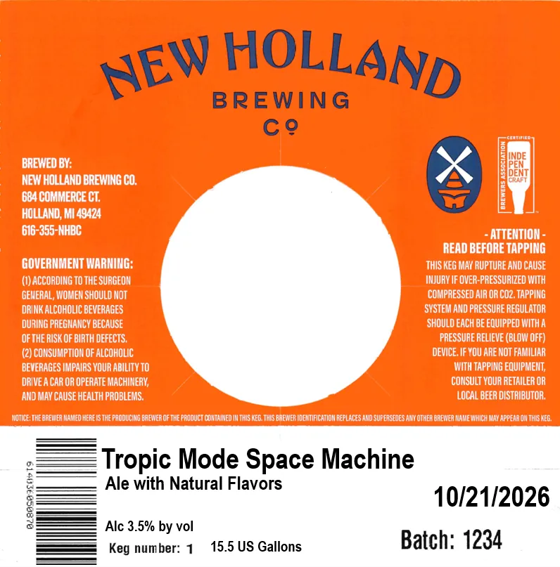Tropic Mode Space Machine label art — SPACE MACHINE