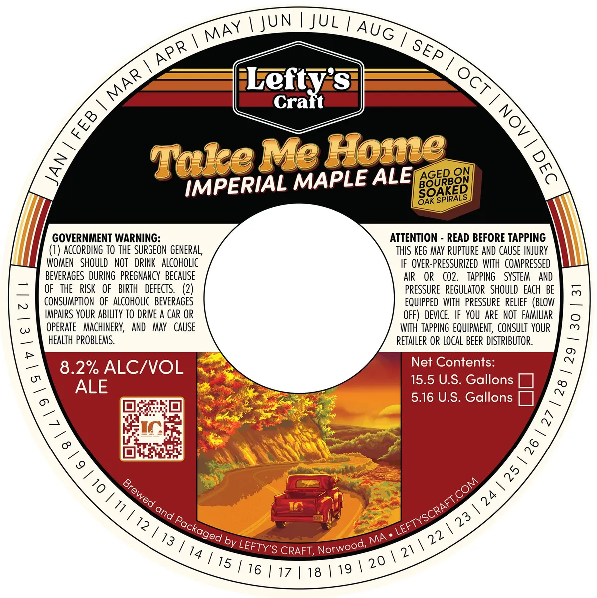 Take Me Home label art — LEFTY'S CRAFT