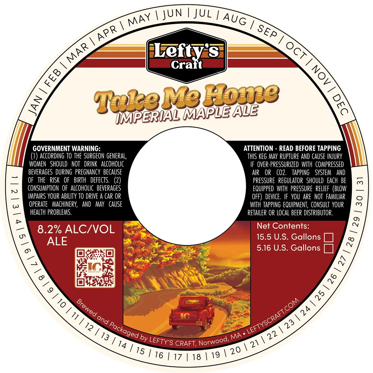 Take Me Home label art — LEFTY'S CRAFT