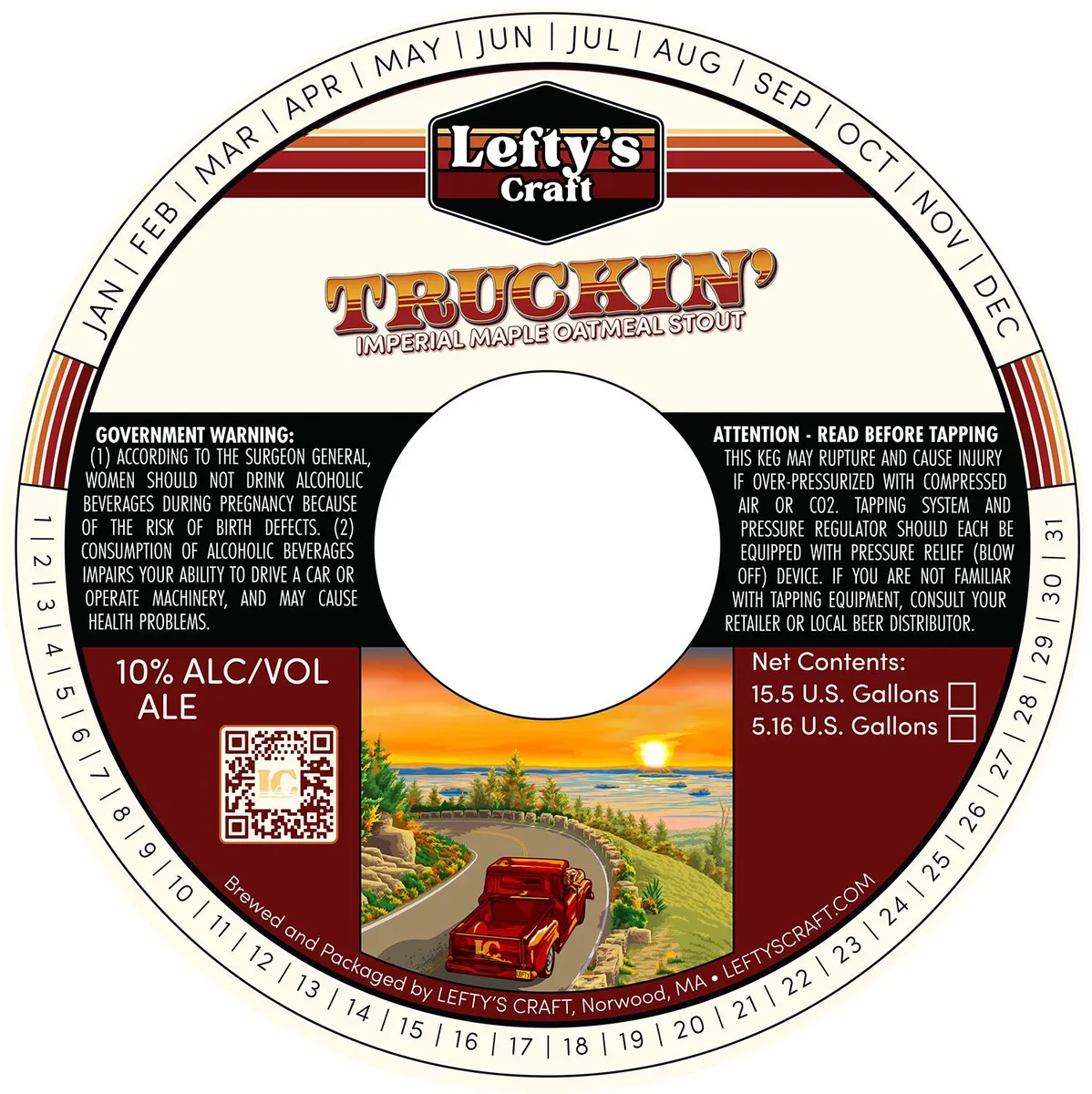 Truckin' label art — LEFTY'S CRAFT