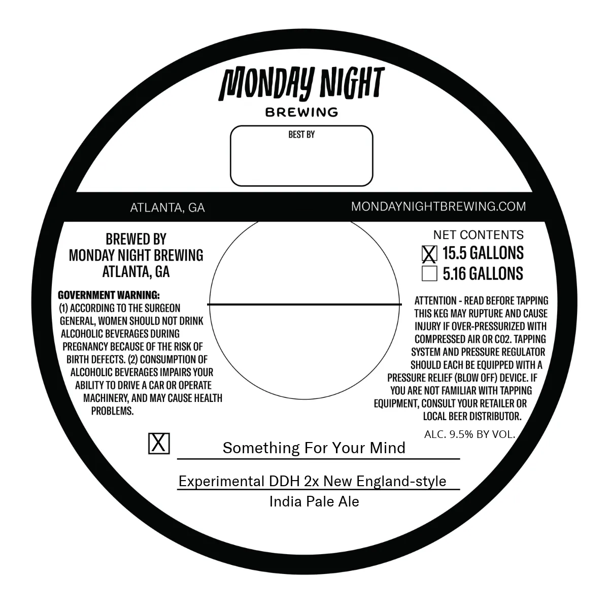 Something For Your Mind label art — MONDAY NIGHT BREWING