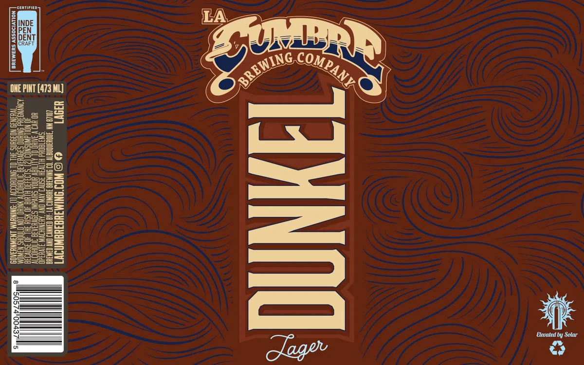 Dunkel label art — LA CUMBRE BREWING CO