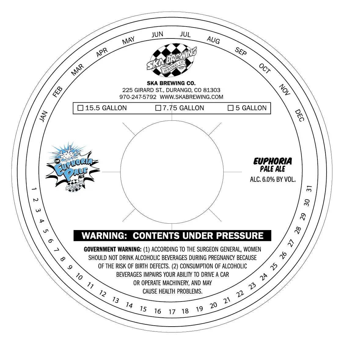 Euphoria Pale Ale label art — EUPHORIA