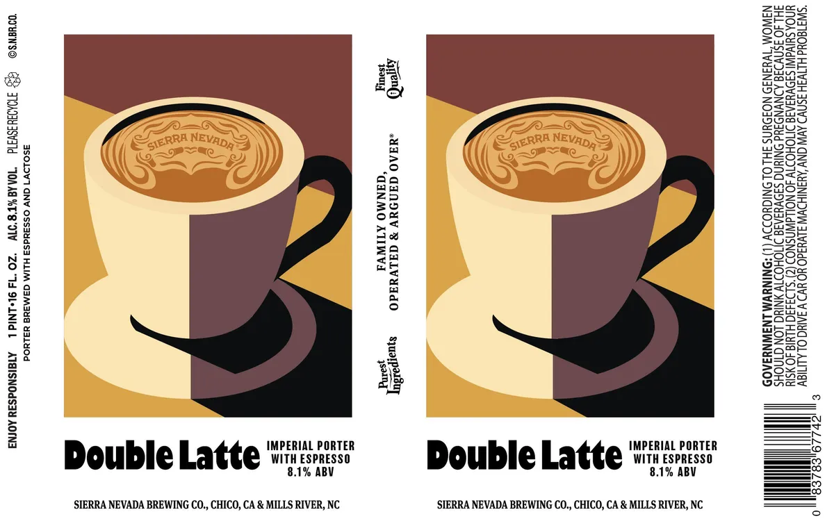 Double Latte label art — SIERRA NEVADA