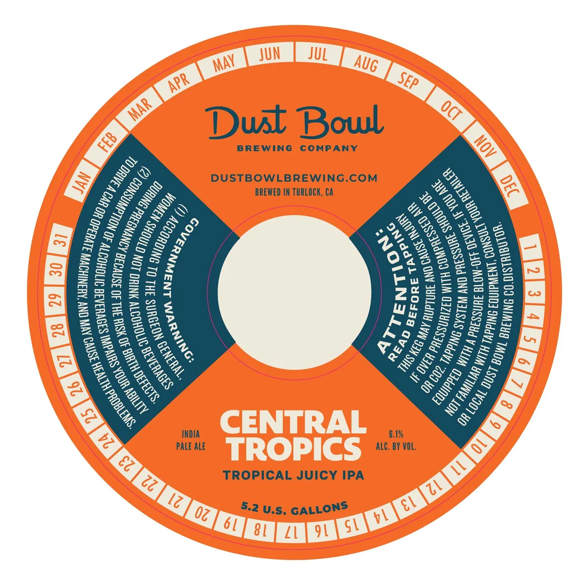 Central Tropics label art — DUST BOWL BREWING COMPANY