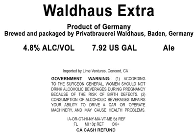 Waldhaus Extra label