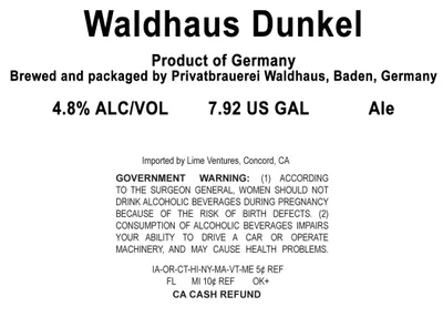 Waldhaus Dunkel label