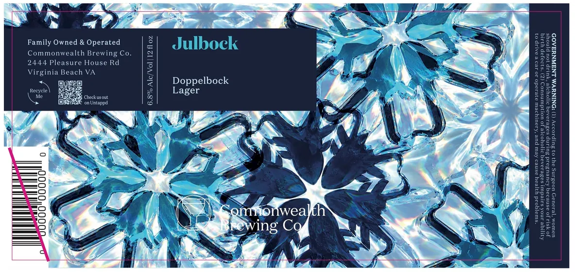 Julbock Doppelbock Lager label art — COMMONWEALTH BREWING CO