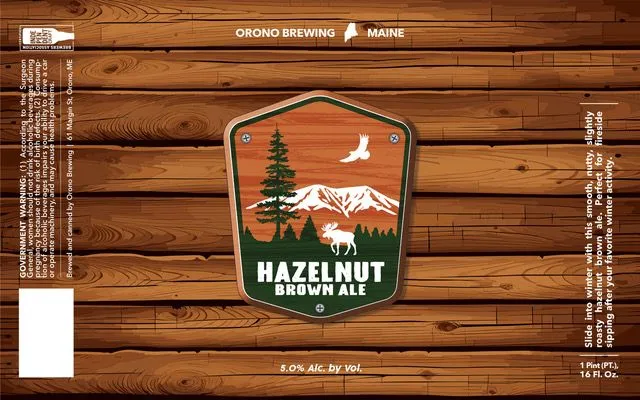 Hazelnut Brown Ale label