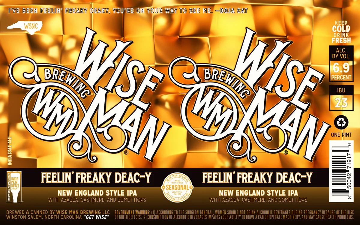 Feelin' Freaky Deac-Y label art — WISE MAN BREWING