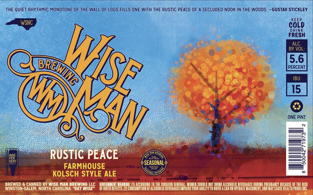 Rustic Peace label art — WISE MAN BREWING